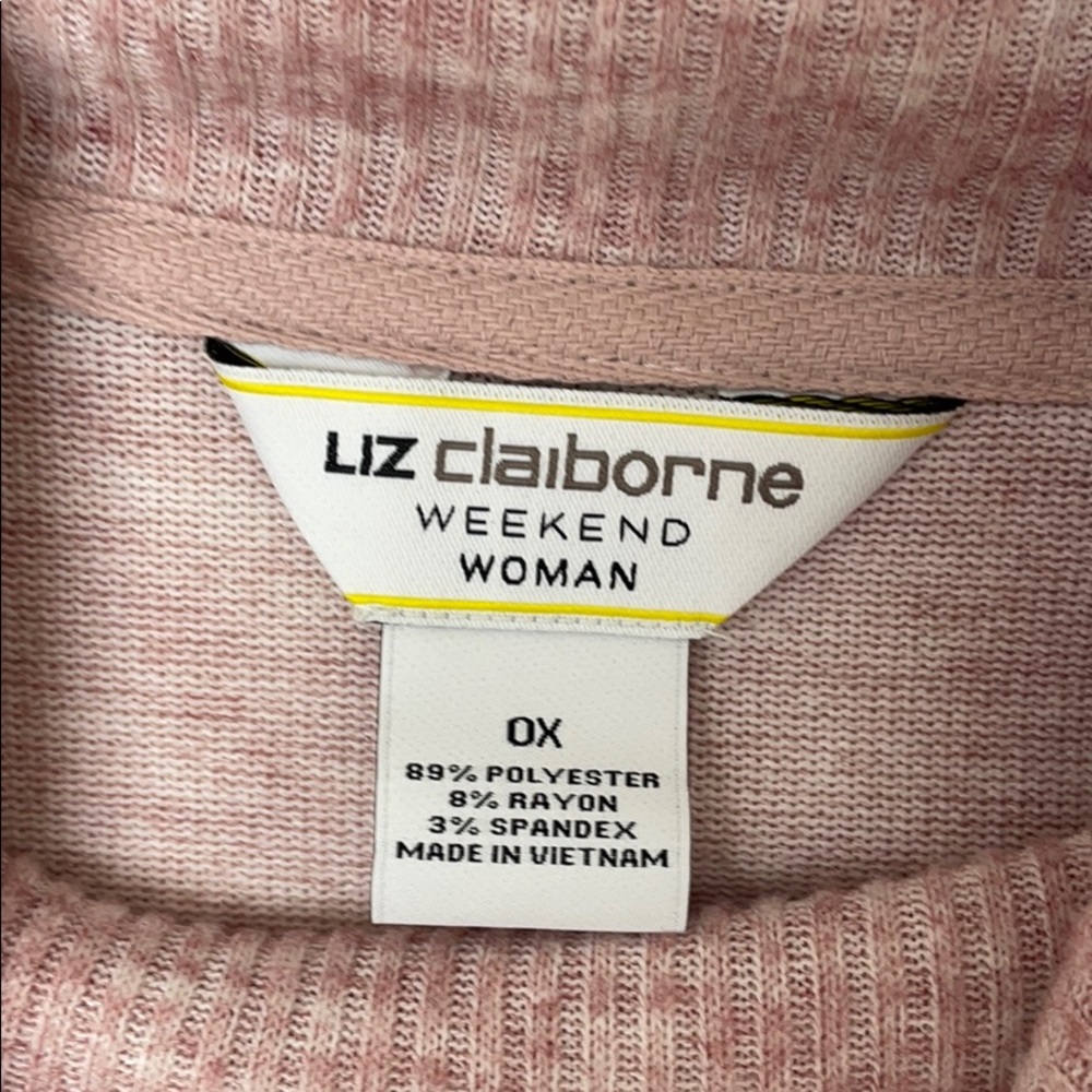 Liz Claiborne Weekend Woman SWEATER OX pink mauve - Picture 3 of 5